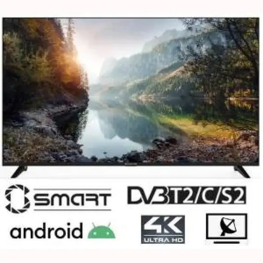 TV Sinudyne 55" LED Smart Android 4K Ultra HD con tuner DVB T2 C S2 e cornice sottile nera