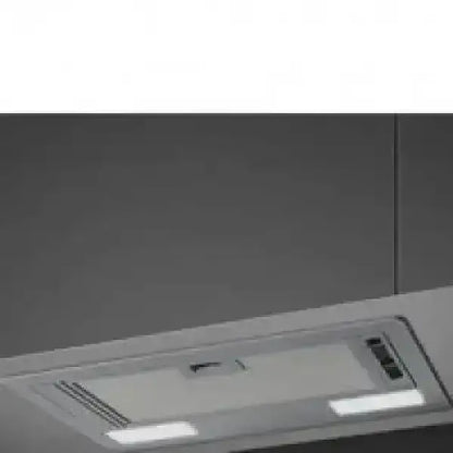 Cappa da cucina SMEG a incasso con illuminazione LED e design moderno in acciaio inox