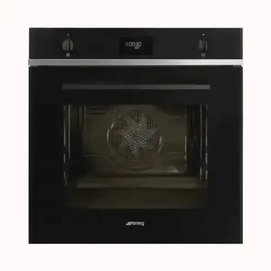 Forno da incasso nero SMEG con manopole e display digitale per la cucina moderna
