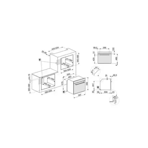 SMEG FORNO INCASSO TERMOVENTILATO 3MAN. VAPORE 70LT 60CM NERO SF64M3TB - Forni - TecnoRoyal
