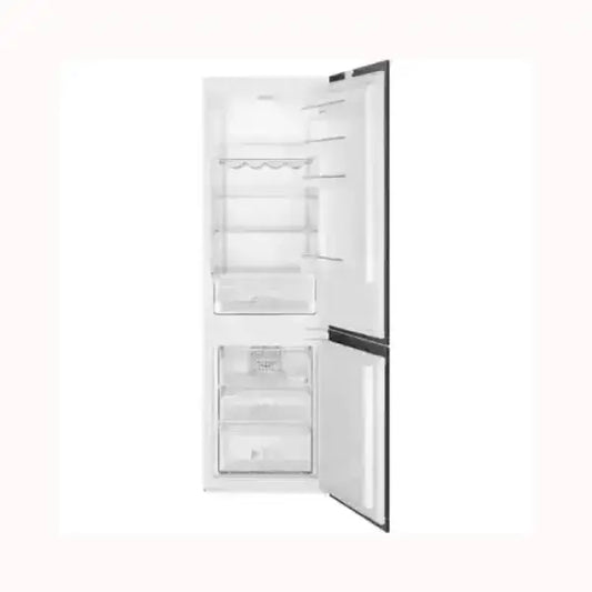 Frigorifero da incasso SMEG bianco con doppia porta e ripiani interni regolabili