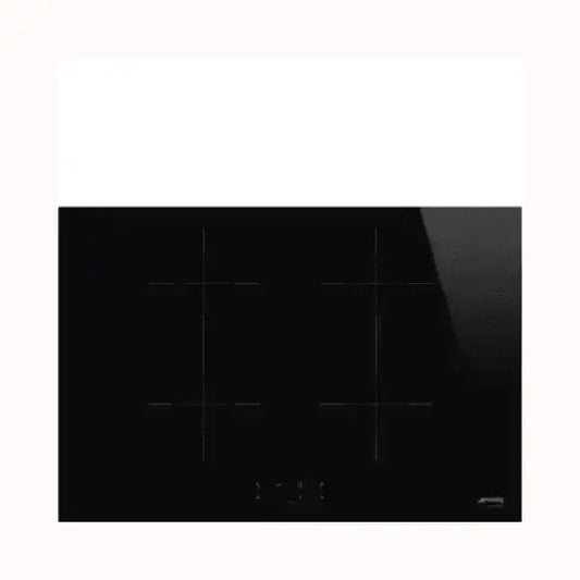 Piano cottura SMEG a induzione nero con 4 zone di cottura e controllo touch