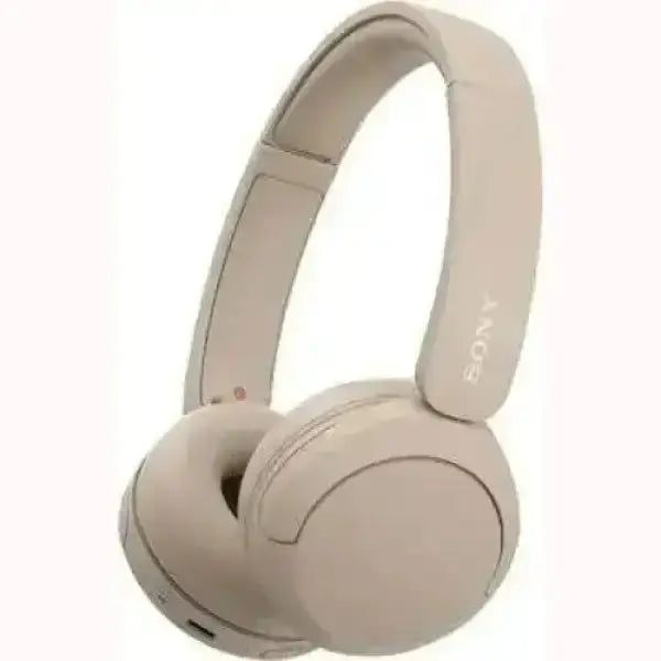 Cuffie over ear wireless beige Sony con archetto imbottito e design ergonomico
