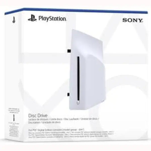 Accessori giochi Sony Disc Drive per PS5 con design bianco compatibile con console PlayStation 5
