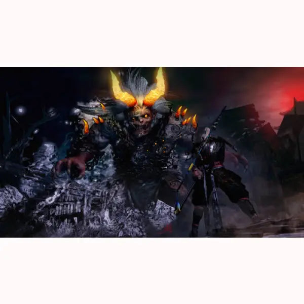 Gioco per SONY PS4 con mostro demoniaco e guerriero in ambientazione oscura e fantastica