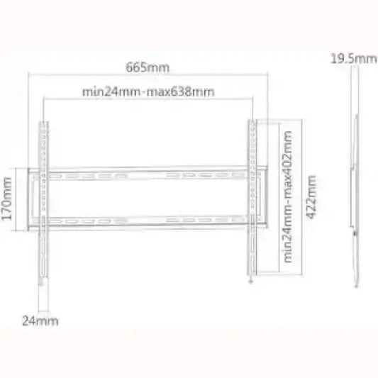 Superior Staffa TV 37"-70" Fixed Extra Slim 35Kg SUPSTV006 Accessori TV
