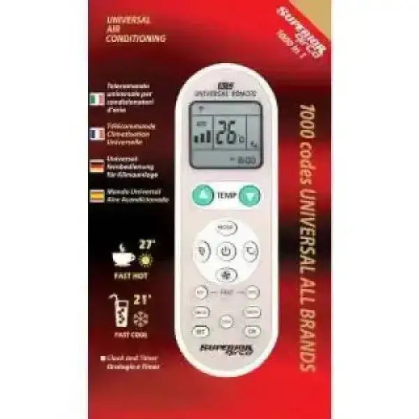 Telecomando universale Superior per condizionatori aria con display digitale e pulsanti funzione