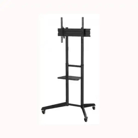 Meuble TV noir à roulettes Superior Electronics avec étagère réglable pour moniteurs et téléviseurs