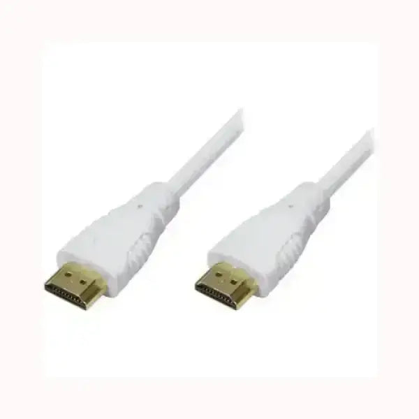 Cavo TV TECHLY HDMI bianco con connettori dorati per trasmissione video e audio ad alta definizione