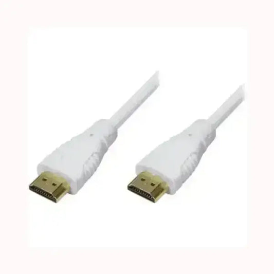 Cavo TV TECHLY HDMI bianco con connettori dorati per trasmissione video e audio ad alta definizione
