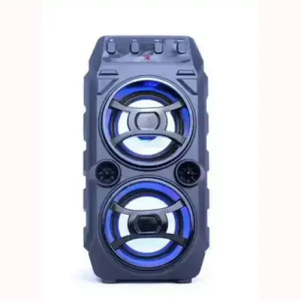 Cassa TECHMADE nera con doppio altoparlante e illuminazione blu per audio potente