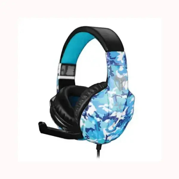 TECHMADE CUFFIA GAMING MULT.CONMICROF. 3.5MM CAMOUFLAGE TM-FL1-CAMBLU Casse