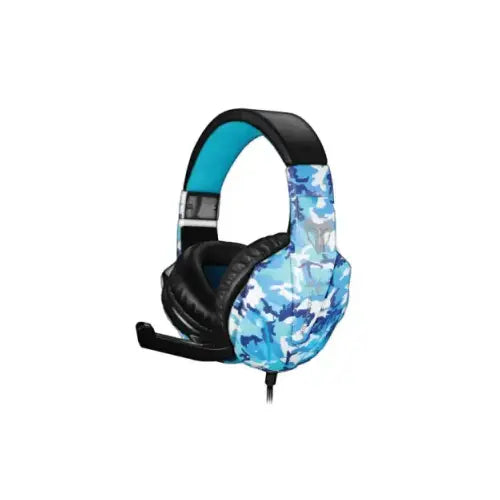 TECHMADE CUFFIA GAMING MULT.CONMICROF. 3.5MM CAMOUFLAGE TM-FL1-CAMBLU - Casse - TecnoRoyal