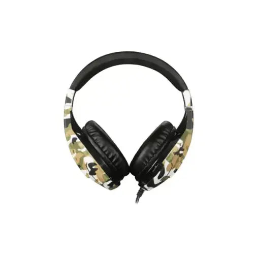 TECHMADE CUFFIA GAMING MULT.CONMICROF. 3.5MM VERDE CAMO TM-FL1-CAMGR - Casse - TecnoRoyal
