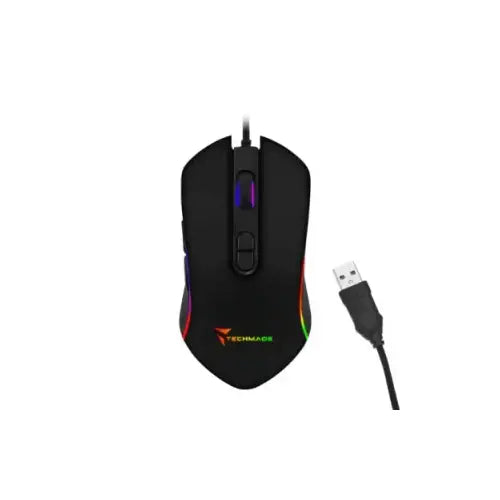 TECHMADE MOUSE GAMING USB LED LIGHT 2400DPI NERO TM-PG-64 - Mouse - TecnoRoyal