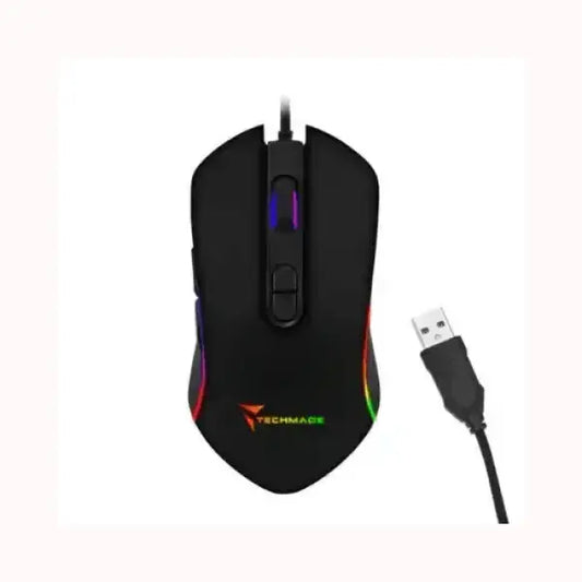 TECHMADE MOUSE GAMING USB LED LIGHT 2400DPI NERO TM-PG-64 Mouse