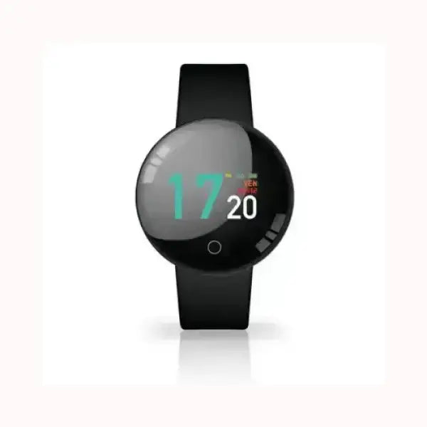 Smartwatch TECHMADE nero con display rotondo digitale e cinturino in silicone