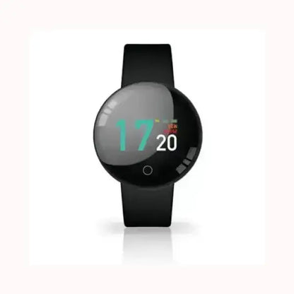 Smartwatch TECHMADE nero con display rotondo digitale e cinturino in silicone