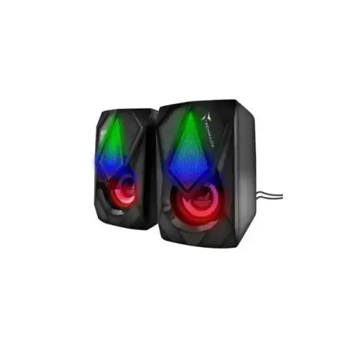 TECHMADE SPEAKER GAMING 2.0 3W USB LED LIGHT ROSSO/BLU/VERDE Techmade