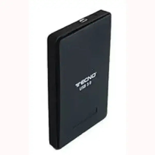 Hard disk esterno nero TECNO USB 3.0 compatto e portatile per accessori informatica