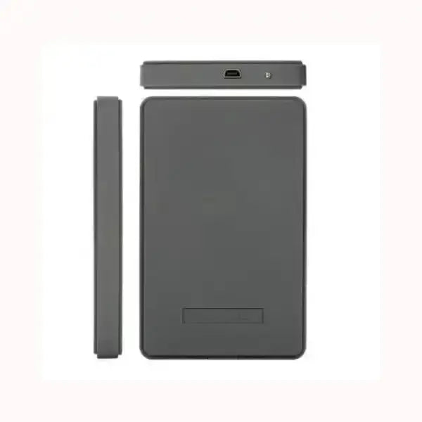 Accessorio informatica TECNO custodia rigida grigia vista frontale laterale e superiore