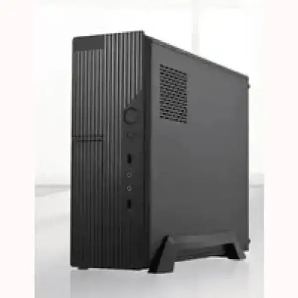 Case PC nero compatto con design verticale e ventola laterale TECNO