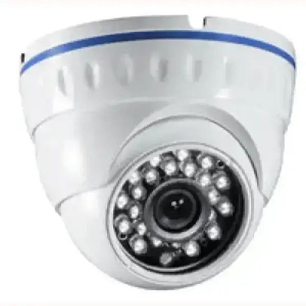 Telecamera a cupola bianca con LED per visione notturna modello TECNO per sicurezza