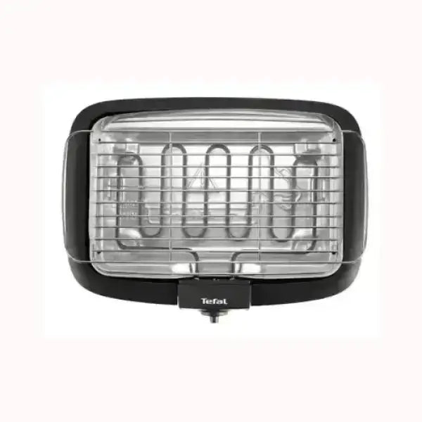 Bistecchiera elettrica TEFAL in acciaio inox con griglia e manici neri