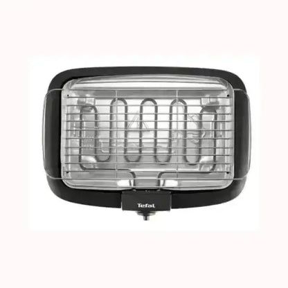 Bistecchiera elettrica TEFAL in acciaio inox con griglia e manici neri