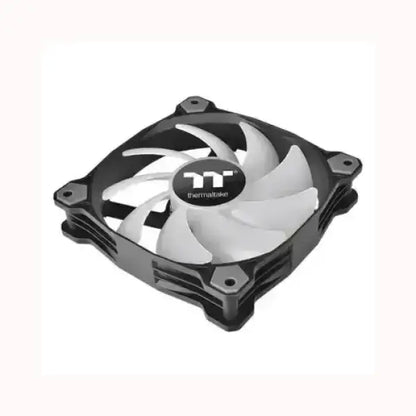 Ventola per PC THERMALTAKE con pale bianche e struttura nera per raffreddamento efficiente