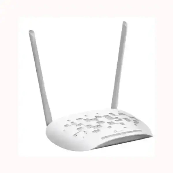 TPLINK access point bianco con due antenne dispositivo WiFi da interno per estendere rete domestica veloce