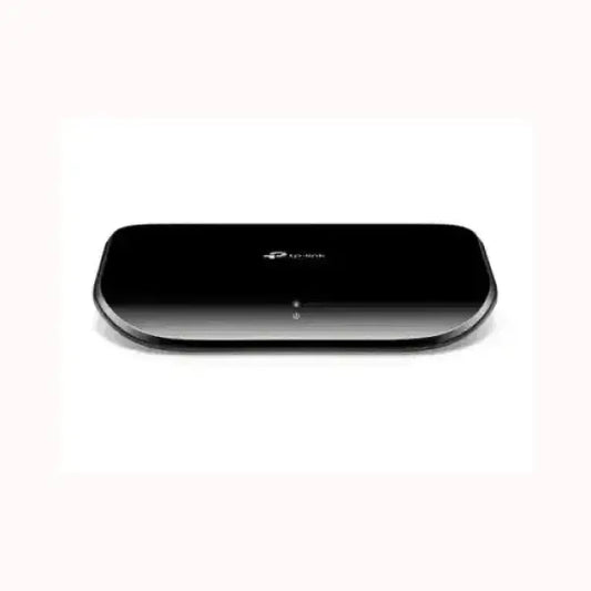 Switch TPLINK nero compatto 5 porte Gigabit per rete domestica design sottile con indicatori LED