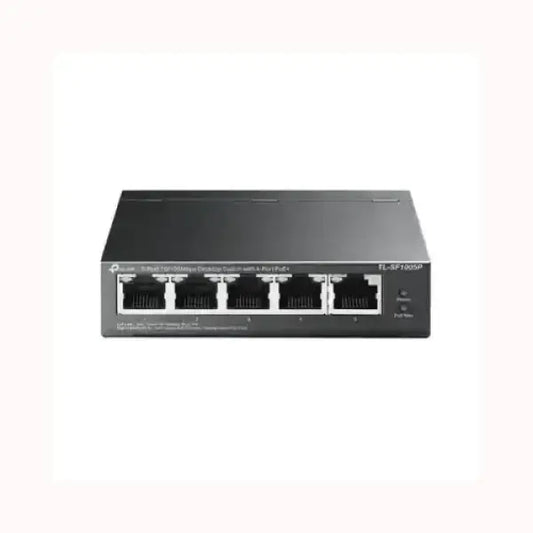Switch di rete TPLINK 5 porte Ethernet compatto in metallo nero per ufficio e casa