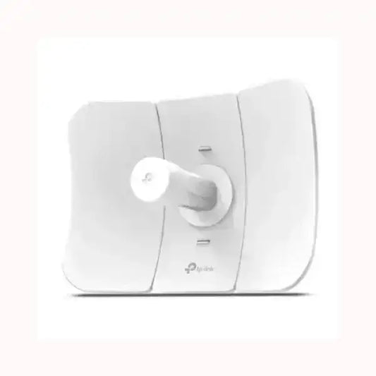 Access Point esterno direzionale bianco TPLINK con antenna centrale e staffa di montaggio per esterni