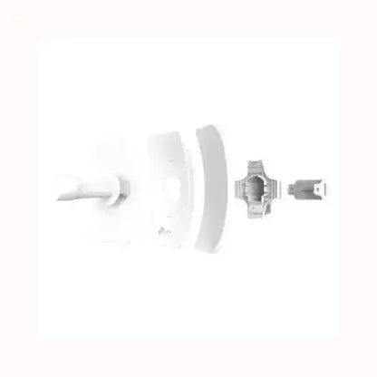 Immagine di Access Point bianco TPLINK con staffa di montaggio a muro e connettore per installazione