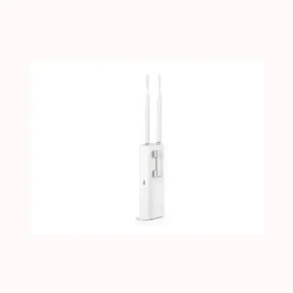 Access point TPLINK bianco verticale con doppia antenna e staffa di montaggio ideale per esterni