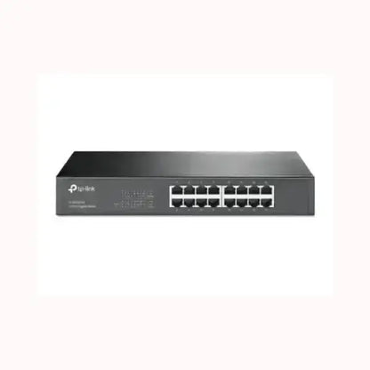Switch TPLINK 16 porte Ethernet metallico nero unmanaged per rete LAN ufficio e casa