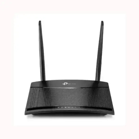 Router wireless nero TPLINK con due antenne esterne per connessione internet veloce