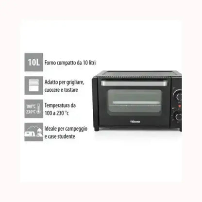 Fornetto TRISTAR compatto da 10 litri con temperatura da 100 a 230 gradi per grigliare e tostare