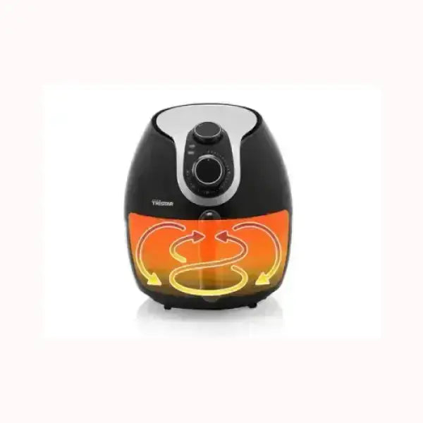 Friggitrice ad aria Tristar nera con controlli manuali e design compatto per cucina moderna