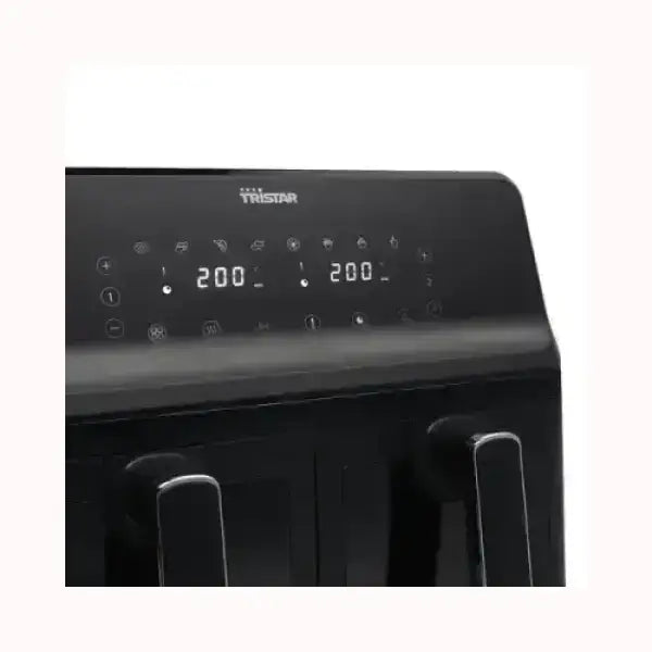 Pannello di controllo digitale nero di tristar friggitrice con display tempreatura e timer