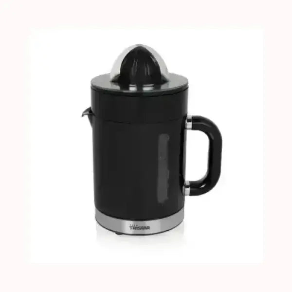 Spremiagrumi Tristar nero con design compatto e manico ergonomico per preparare succhi freschi