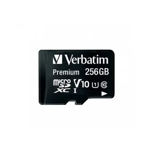 Scheda micro SD Verbatim Premium da 256GB V10 con classifica di velocità UHS-I