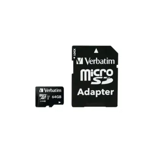 VERBATIM MICRO SD 64GB CON ADATTATTATORE 44084 CL10 - Micro SD - TecnoRoyal