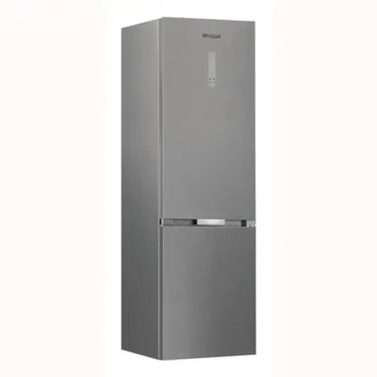 Frigo combinato Whirlpool in acciaio inox con doppia porta e design moderno ed elegante
