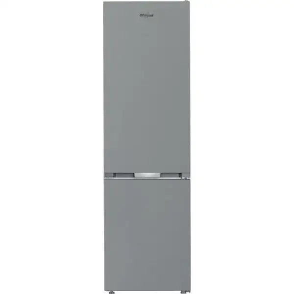 Frigorifero combinato Whirlpool in colore grigio con design moderno e doppia porta