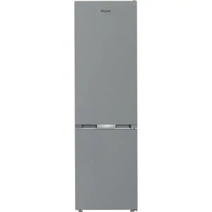Frigorifero combinato Whirlpool in colore grigio con design moderno e doppia porta