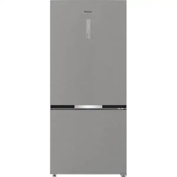 Frigorifero Whirlpool a due porte in acciaio inox con controllo digitale integrato