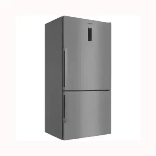 Frigorifero Whirlpool in acciaio inox con doppia porta e design moderno per cucina