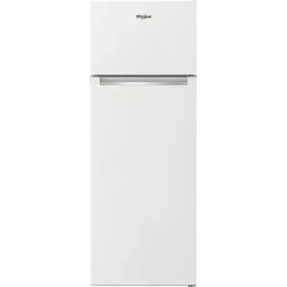 Frigorifero Whirlpool bianco con congelatore superiore e design semplice ed elegante